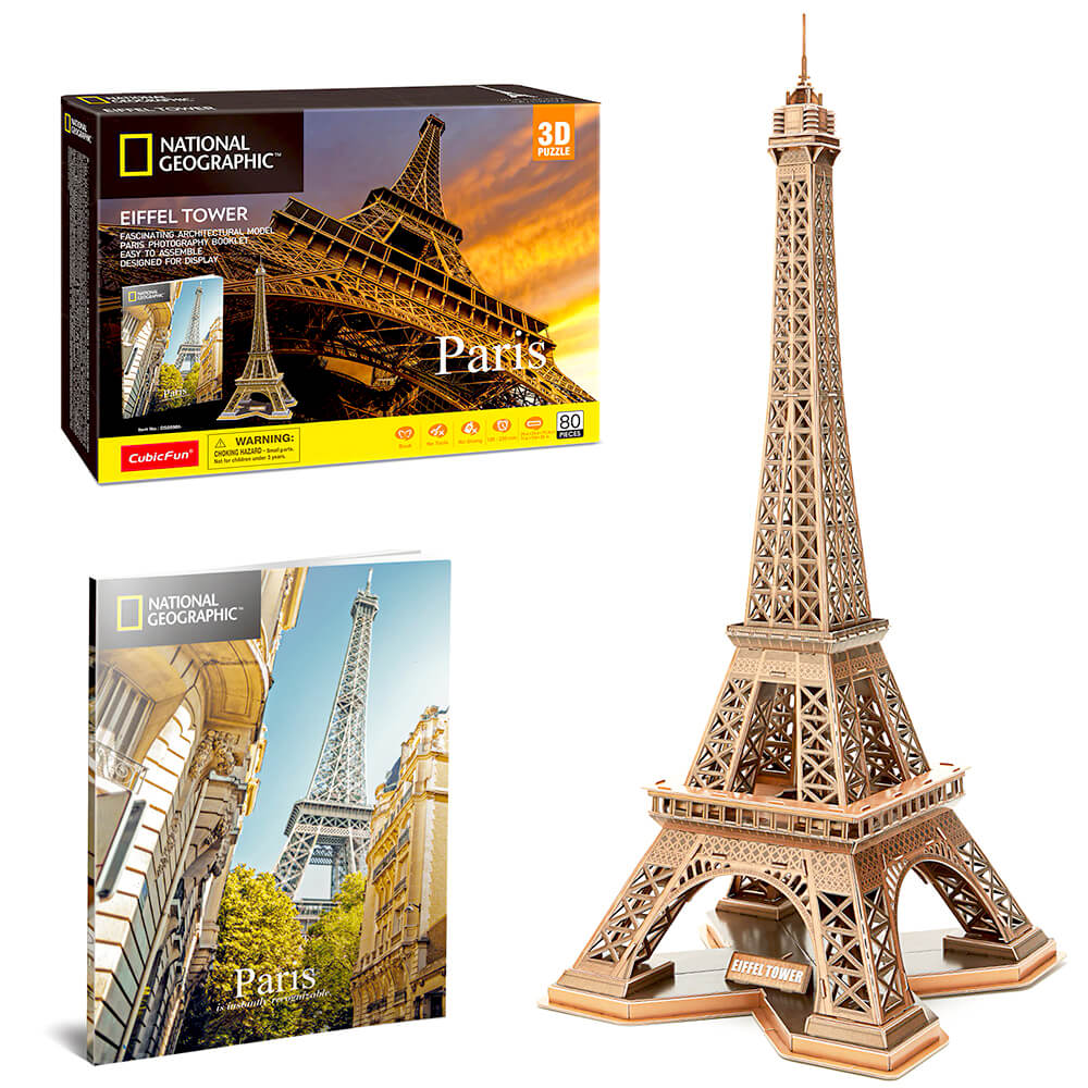 Une nuit à la Tour Eiffel - Puzzle en bois 3D - MECAPUZZLE
