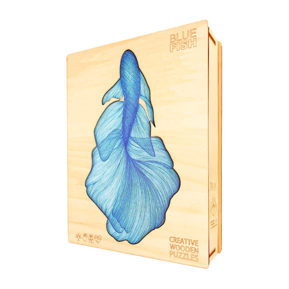 Puzzle En Bois - Poisson Bleu