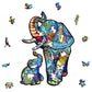 Puzzle En Bois - Famille Éléphant