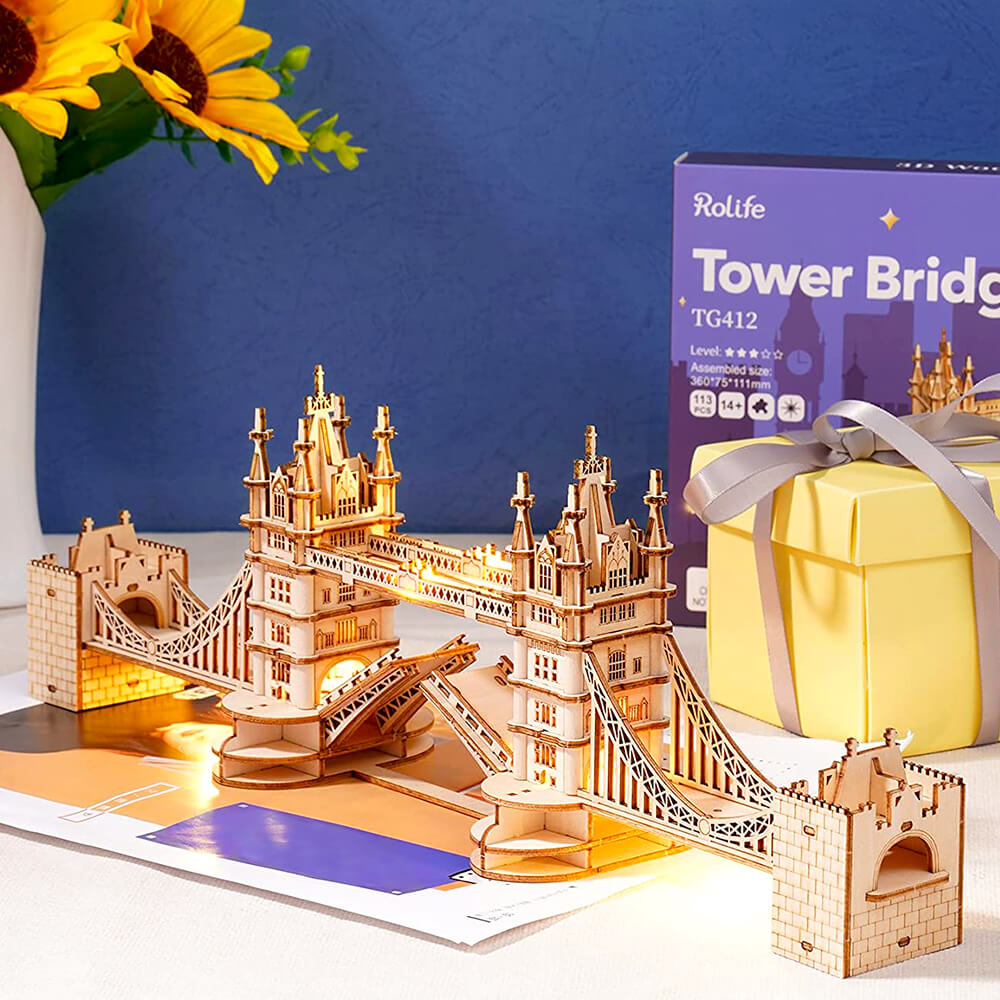 Maquette 3D Bois LED - Tower Bridge