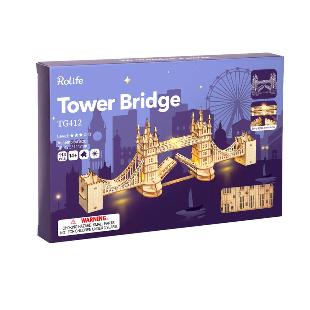 Tower Bridge petite - maquette 3D mobile en bois - BCD JEUX