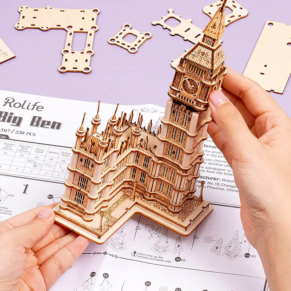 Construction 3D Bois - Big Ben & Tower Bridge
