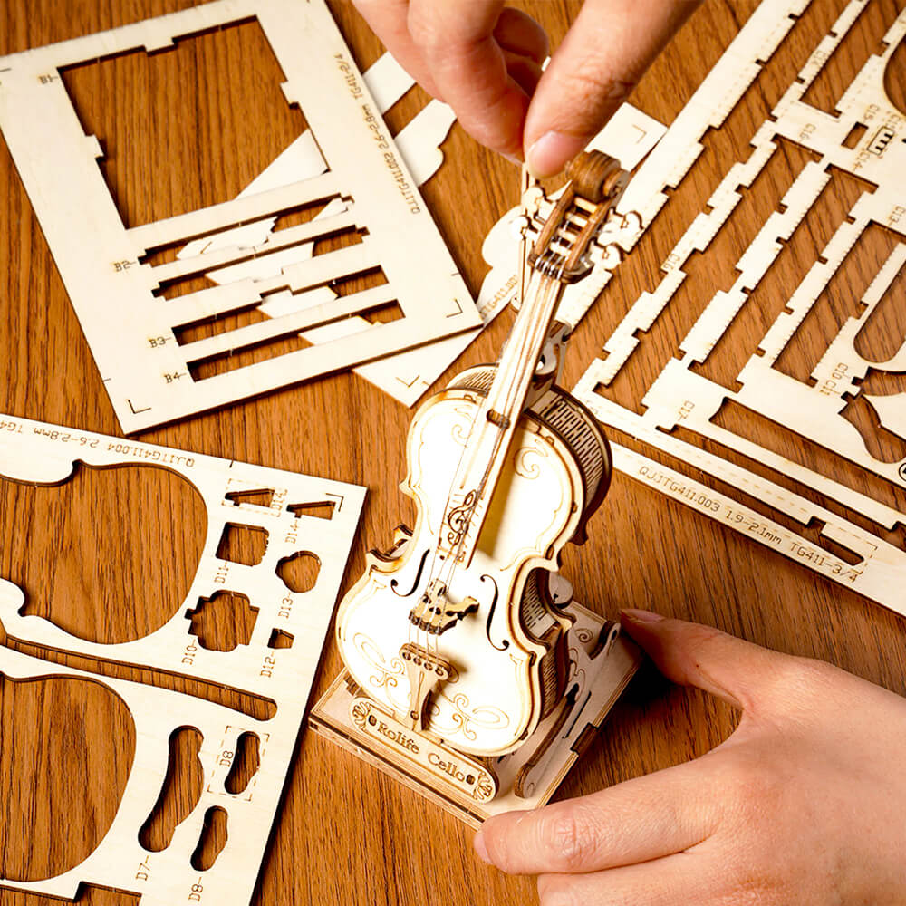 Maquette 3D Bois - Violoncelle