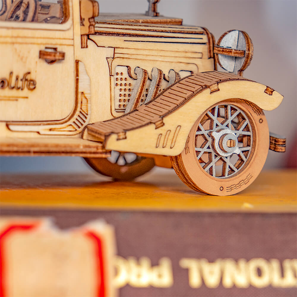 Maquette 3D Bois - Voiture Vintage