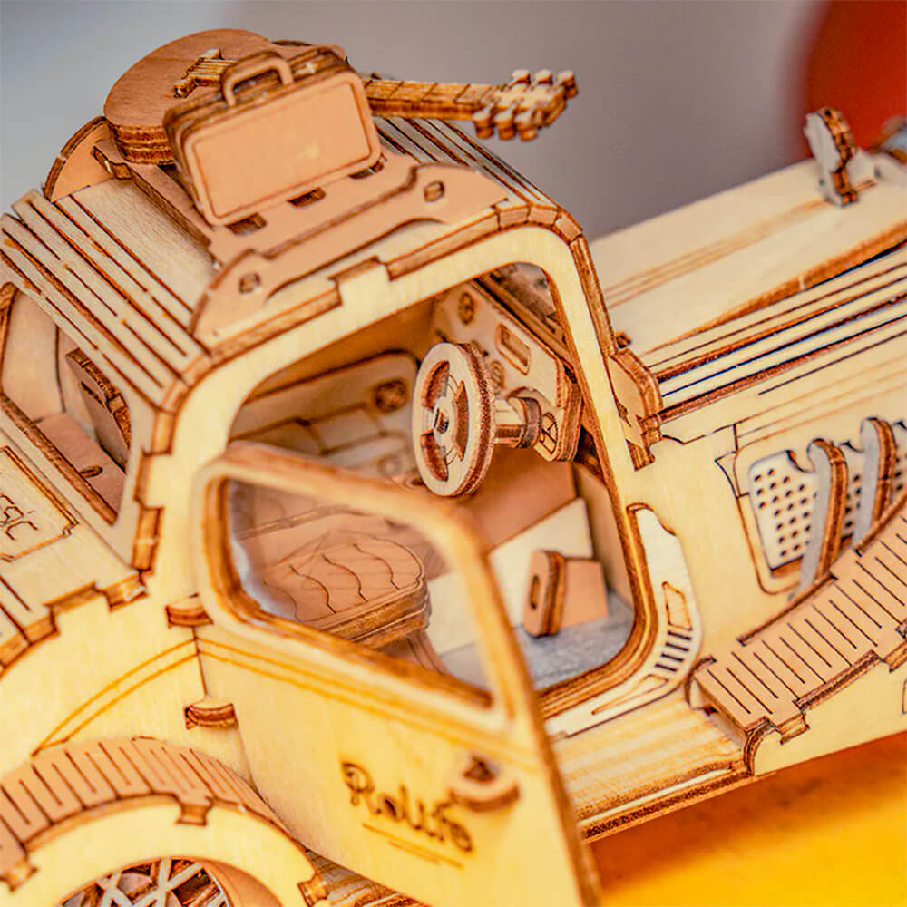 Puzzle 3D in legno auto d'epoca e distributore Hobby Creativi