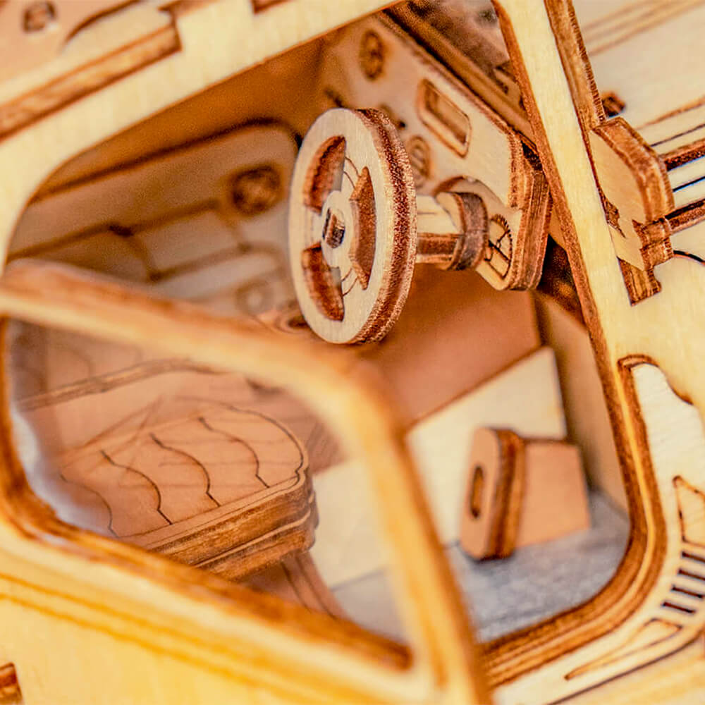 Maquette 3D Bois - Voiture Vintage
