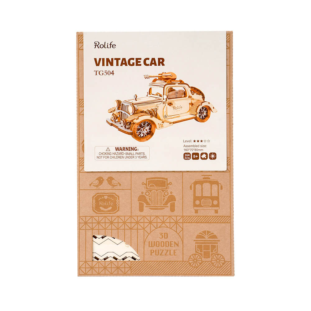 Maquette en Bois - Voiture Vintage
