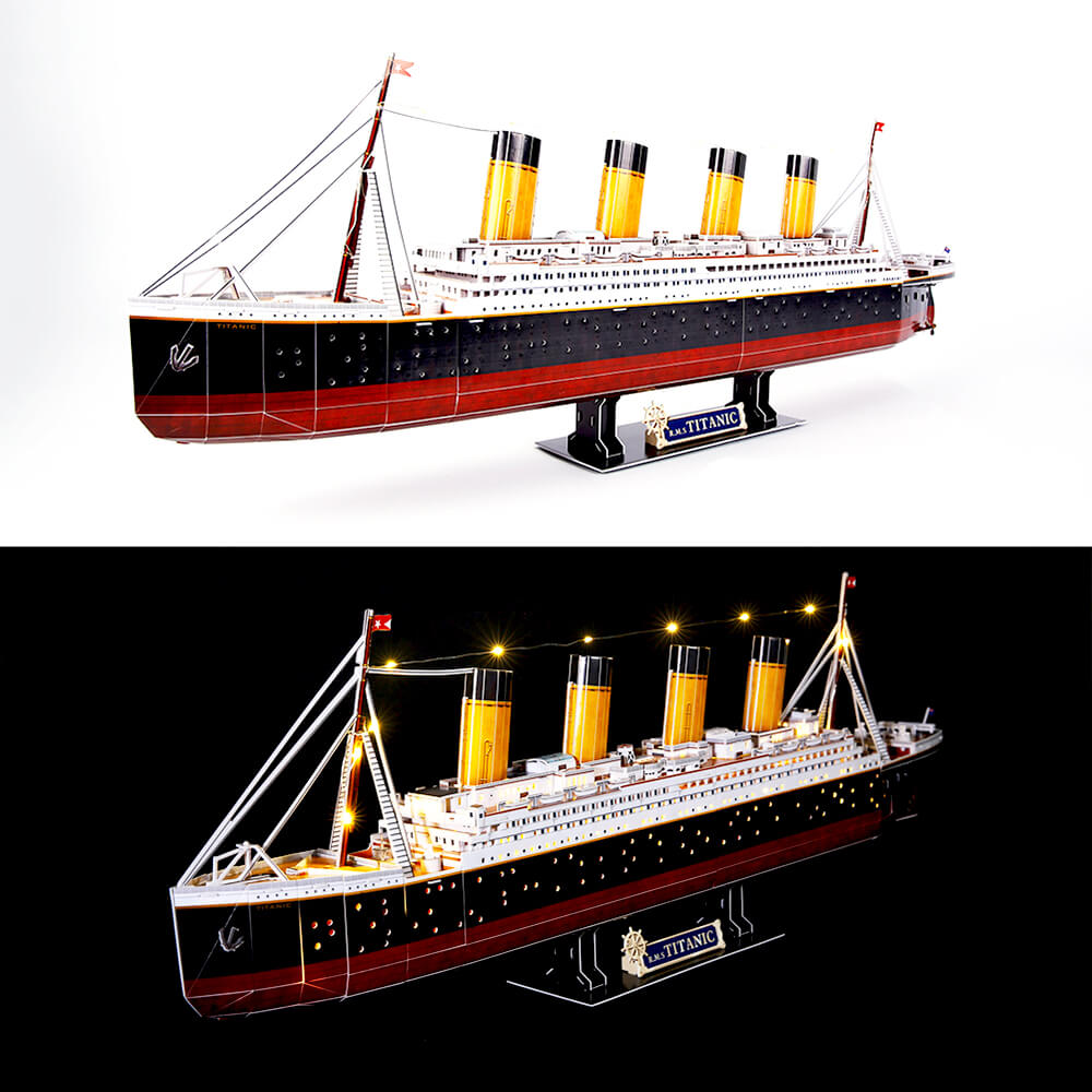 Party town Puzzle 3D - Maqueta Titanic LED, Maquetas para Construir  Adultos Y Niños, Titanic Maqueta, Maqueta Barco LED 266 Piezas, Puzzles  3D