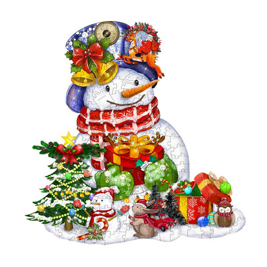 Puzzle En Bois - Bonhomme de Neige