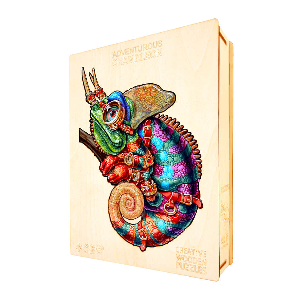 Puzzle En Bois - Caméléon