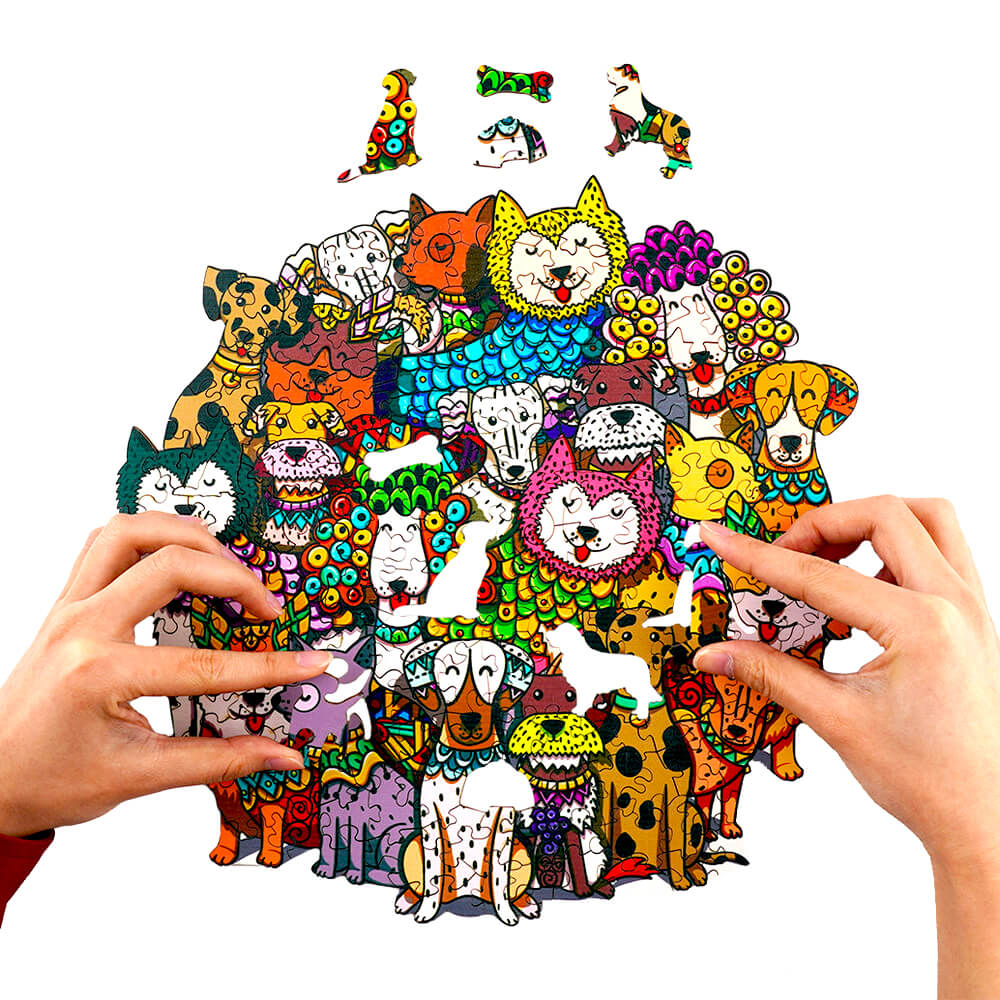 Puzzle En Bois - Chien Kawaii