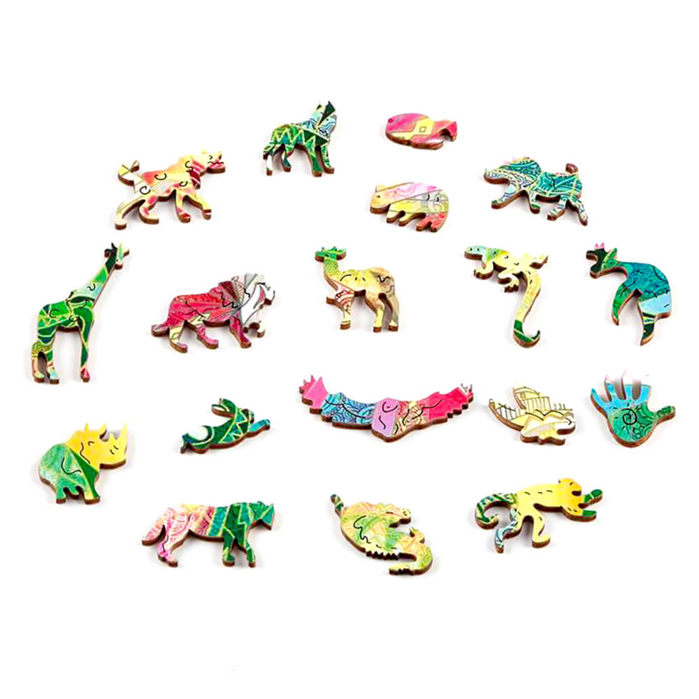 Puzzle En Bois - Éléphant Brillant