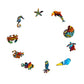 Puzzle En Bois - Famille Tortue