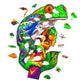 Puzzle En Bois - Grenouille Rainette