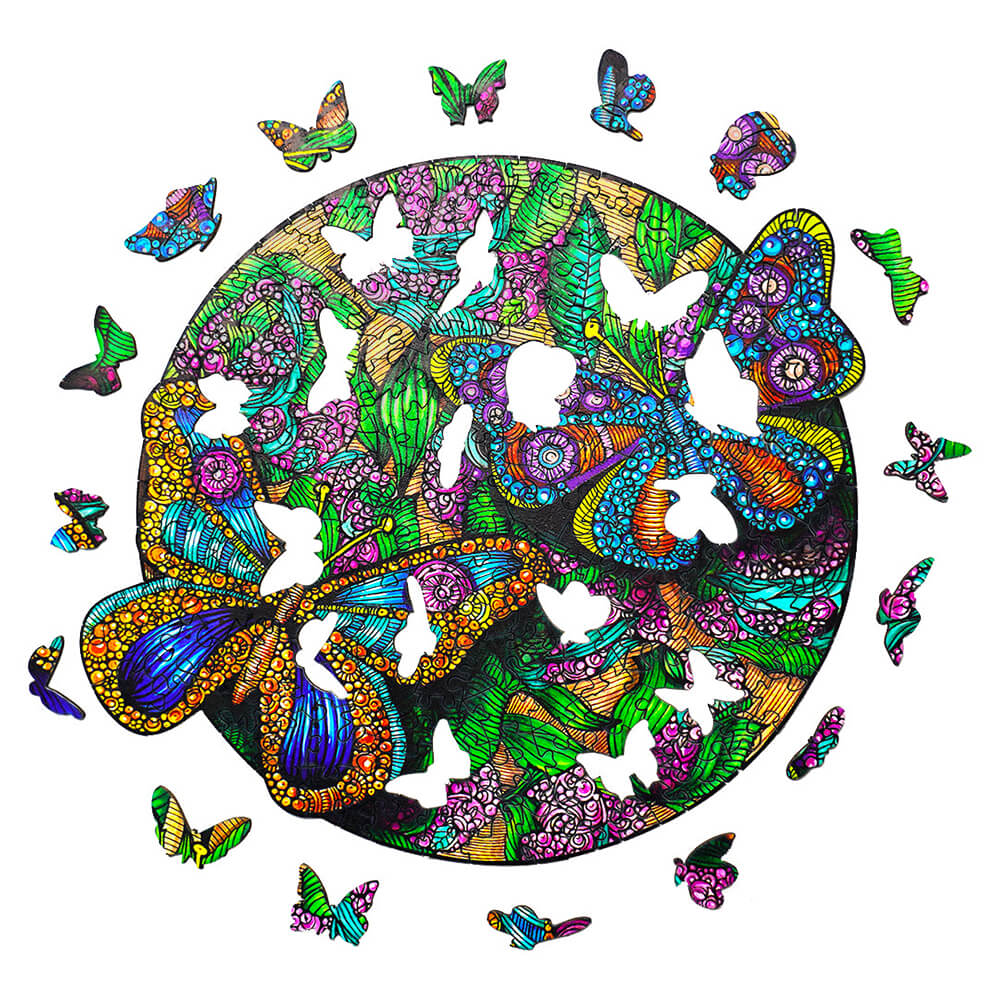 Puzzle En Bois - Papillons
