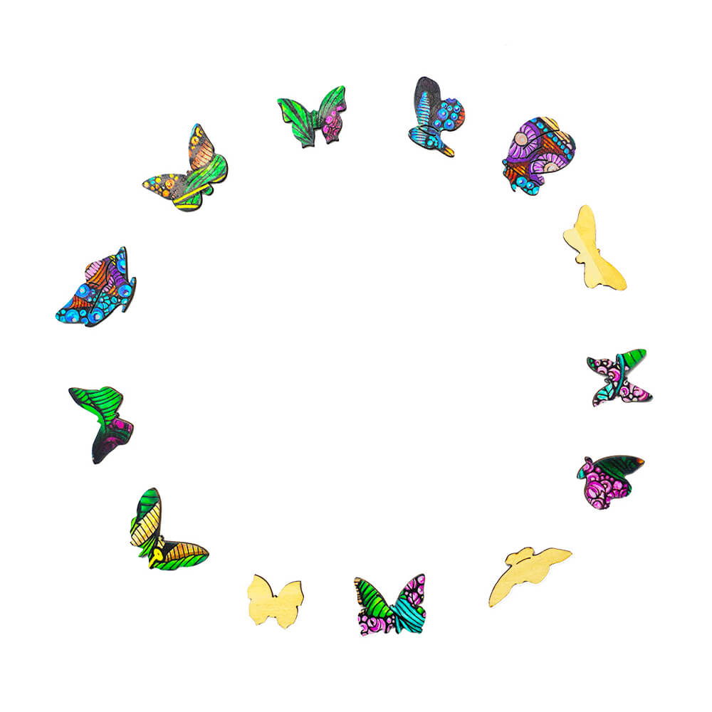 Puzzle En Bois - Papillons