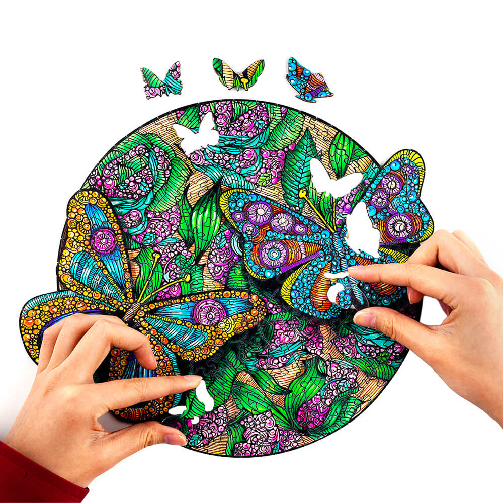 Puzzle En Bois - Papillons