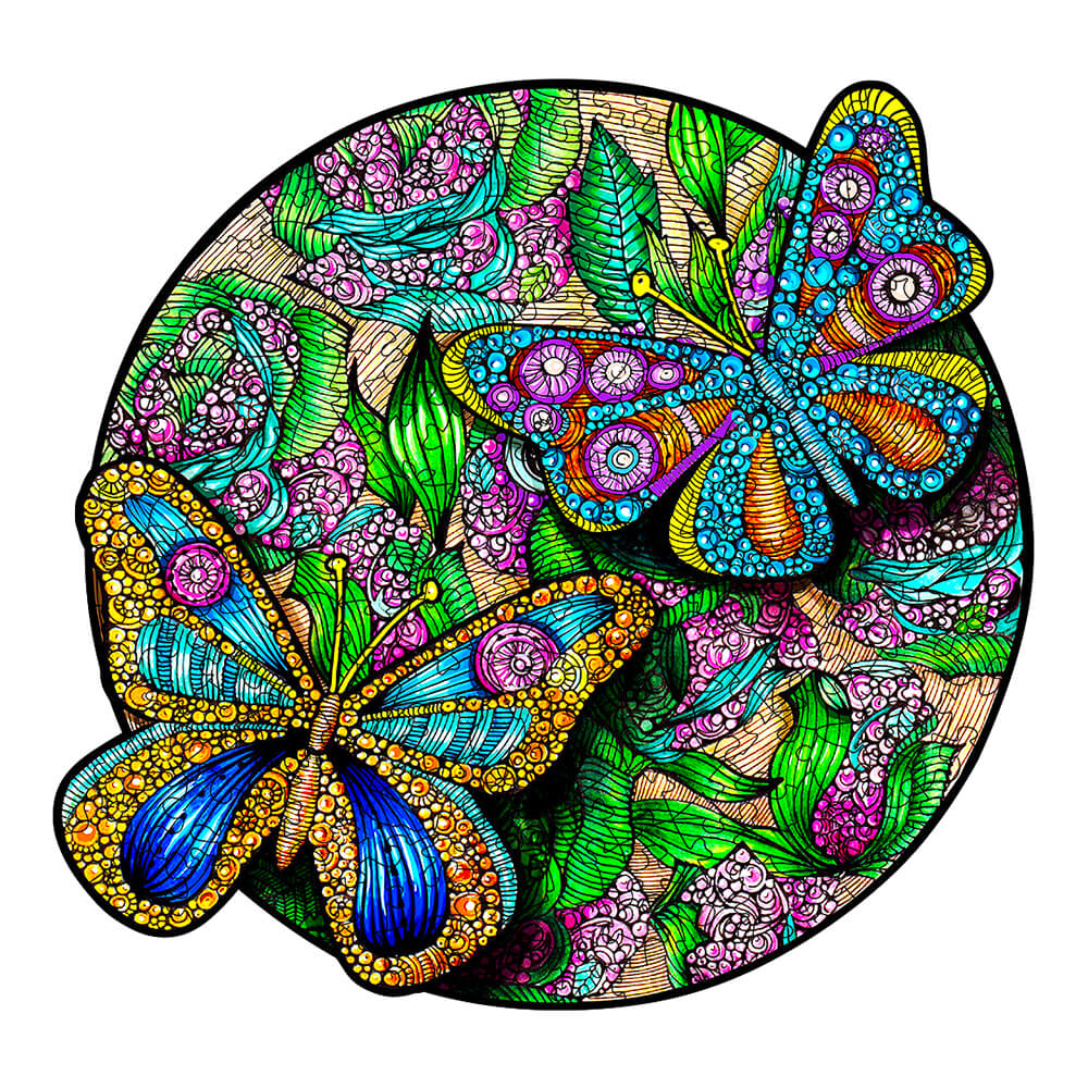 Puzzle En Bois - Papillons