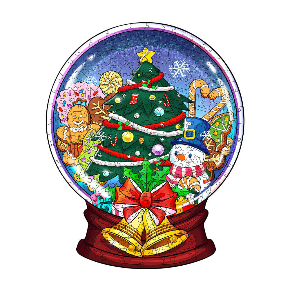 Puzzle En Bois - Boule à Neige de Noël