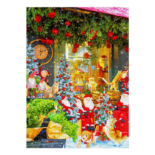 Puzzles de Noël en bois pour adultes Un Noël ronronnant Puzzle en bois de  261 pièces fabriqué aux États-Unis par Nautilus Puzzles -  France