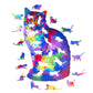 Puzzle En Bois - Chat Arc-en-Ciel