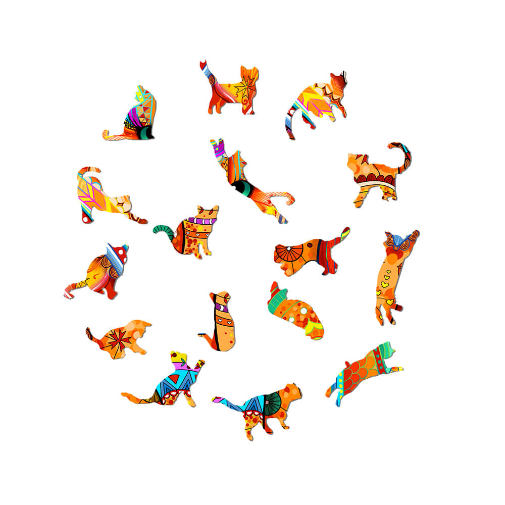 Puzzle En Bois - Chat Délicat