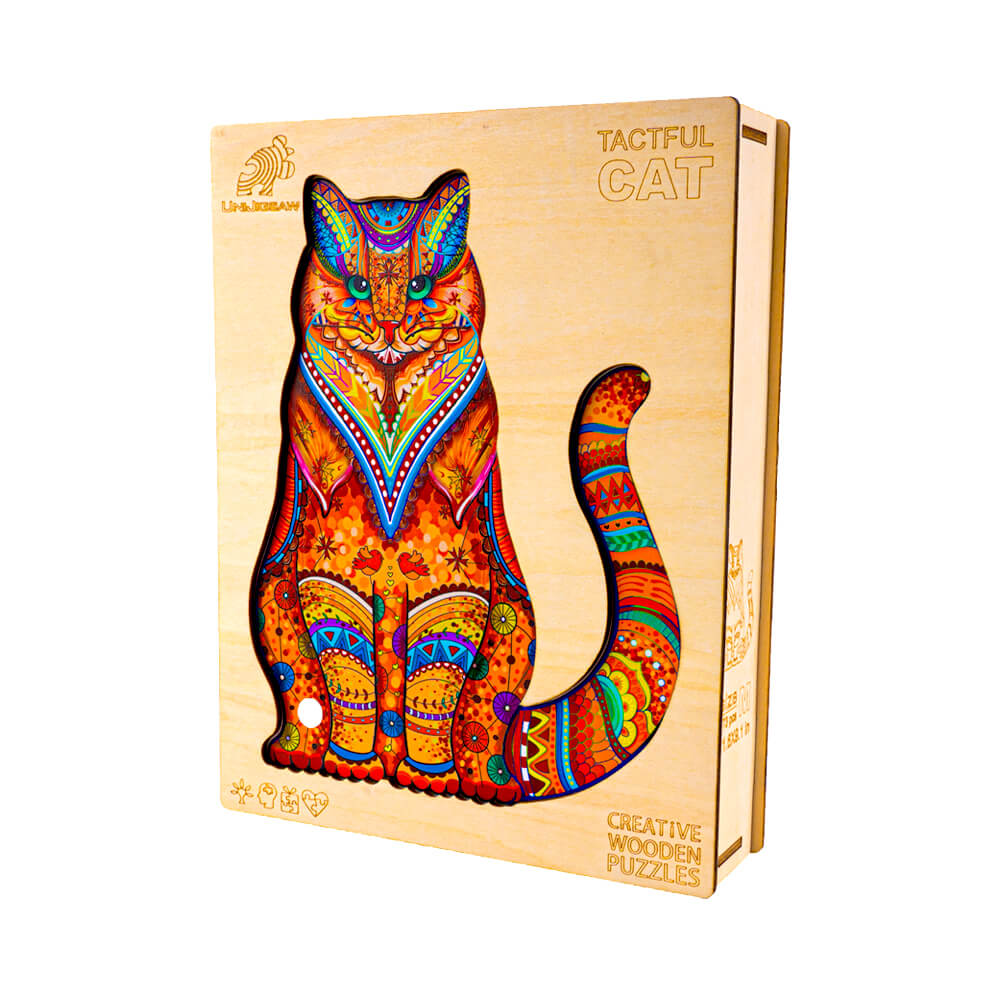 Puzzle En Bois - Chat Délicat
