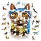 Puzzle En Bois - Chat Moderne