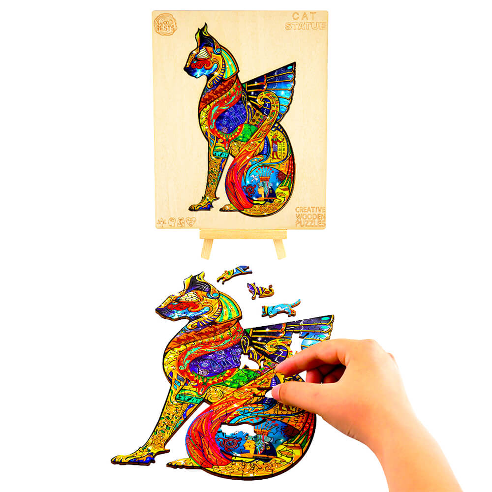 Puzzle En Bois - Chat Statut
