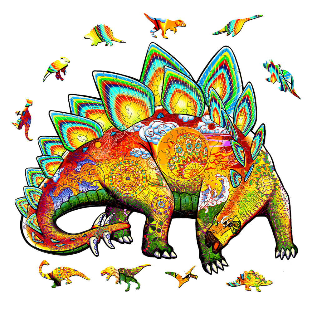 Puzzle En Bois - Stegosaurus