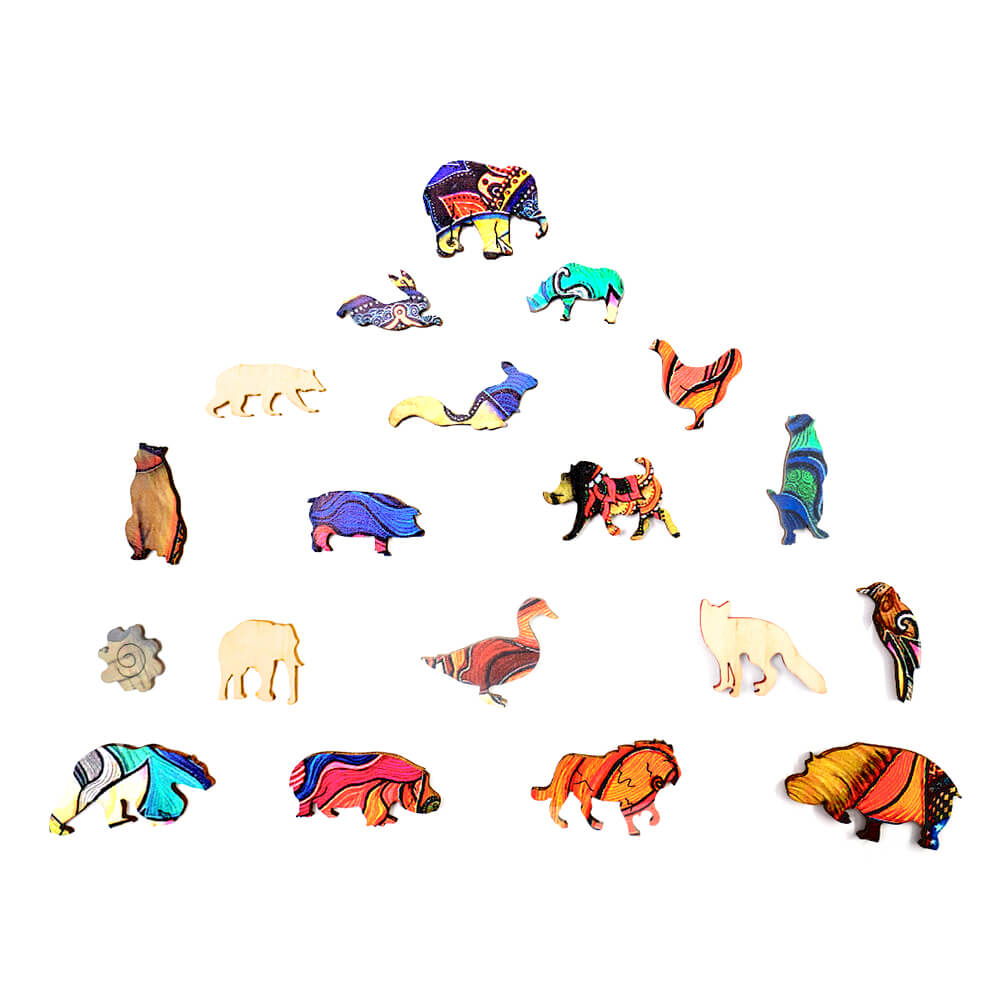 Puzzle En Bois - Éléphant Bohèmien