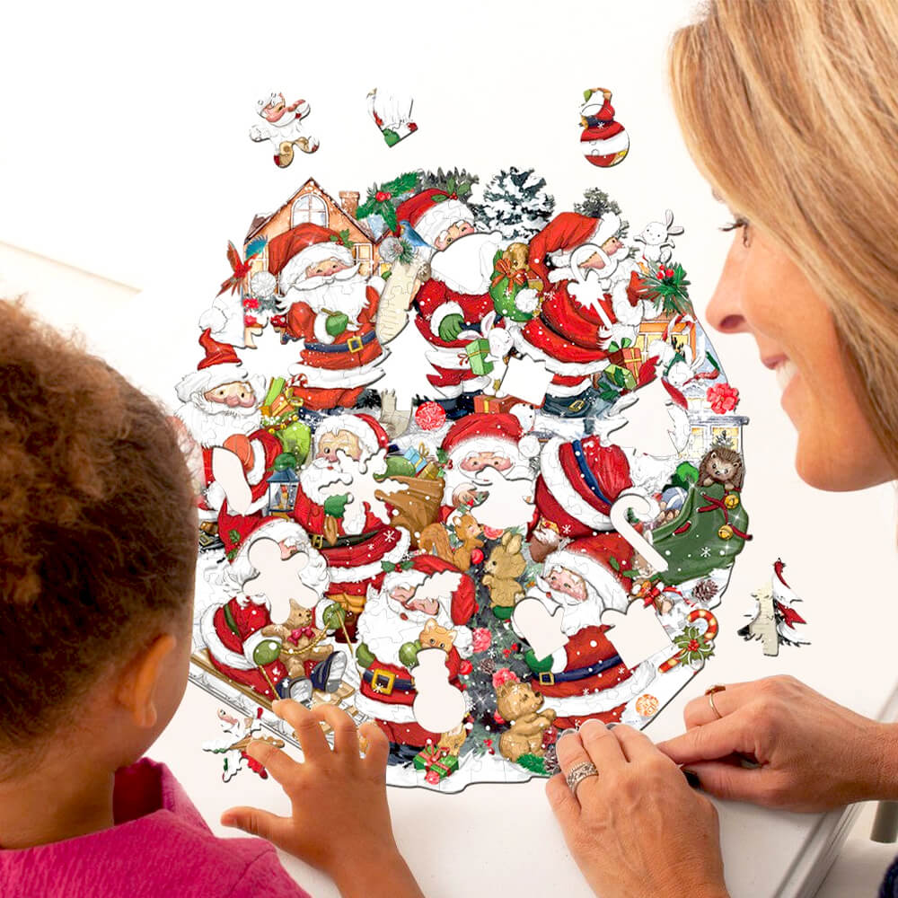 Puzzle En Bois - Père Noël Joyeux