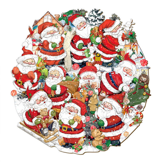 Puzzle En Bois - Père Noël Joyeux