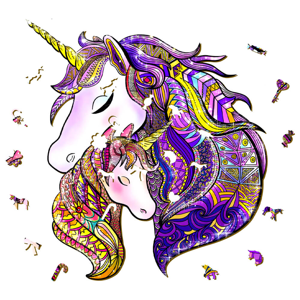 Puzzle En Bois - Licorne