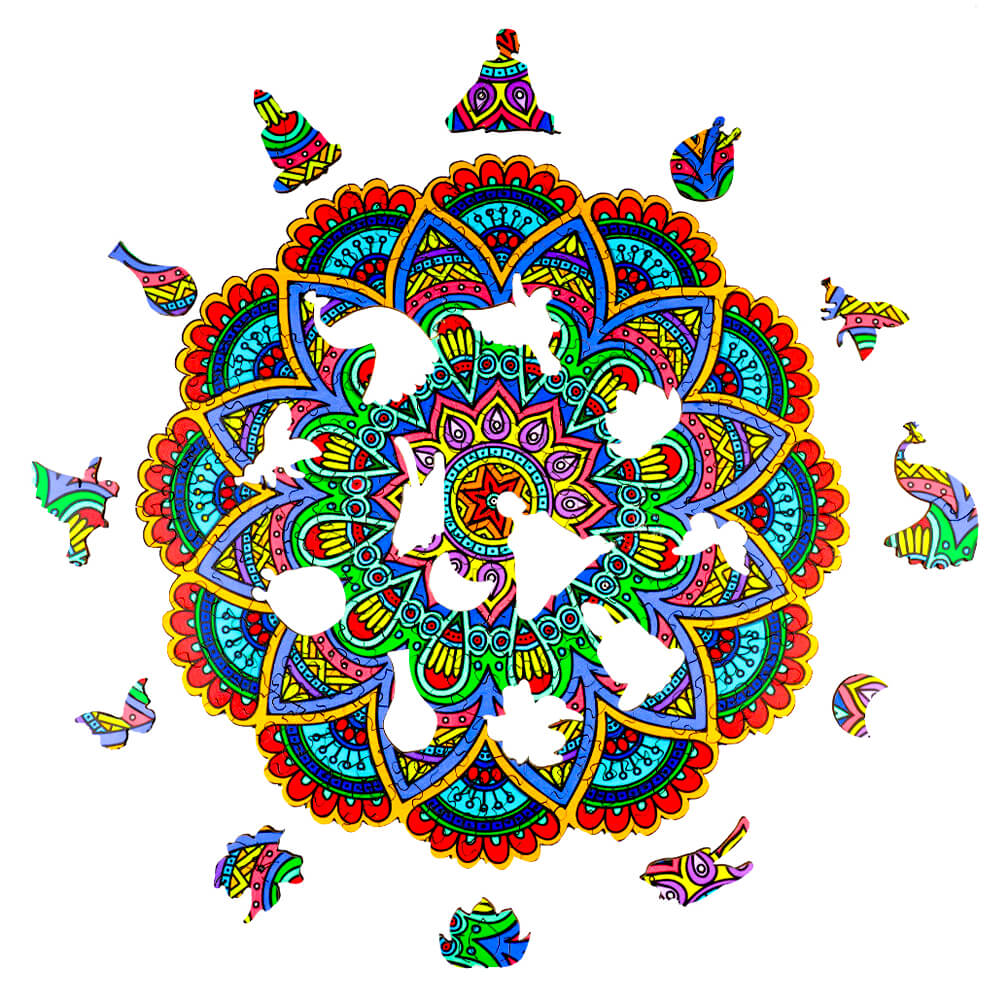 Puzzle En Bois - Mandala Fleur