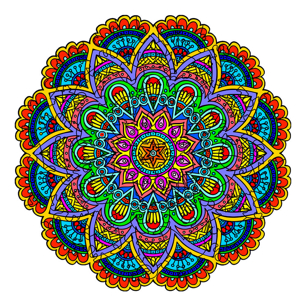 Puzzle En Bois - Mandala Fleur
