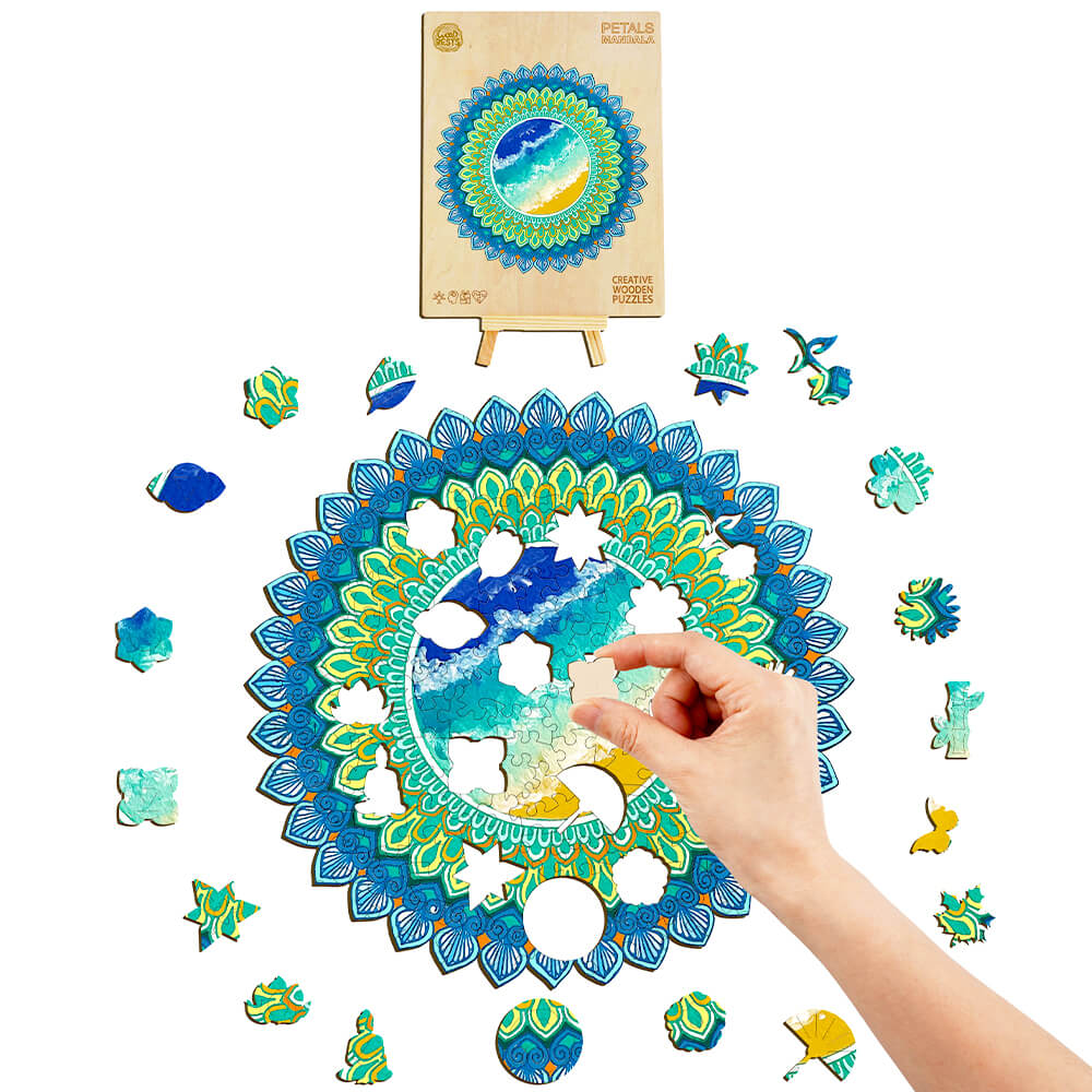 Puzzle En Bois - Mandala Pétales