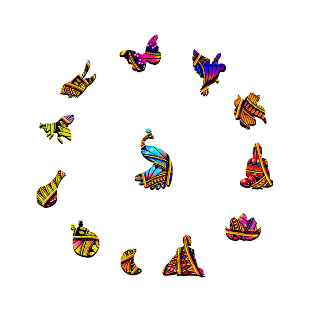Puzzle En Bois - Mandala Multicolore