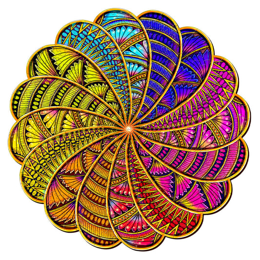 Puzzle En Bois - Mandala Multicolore