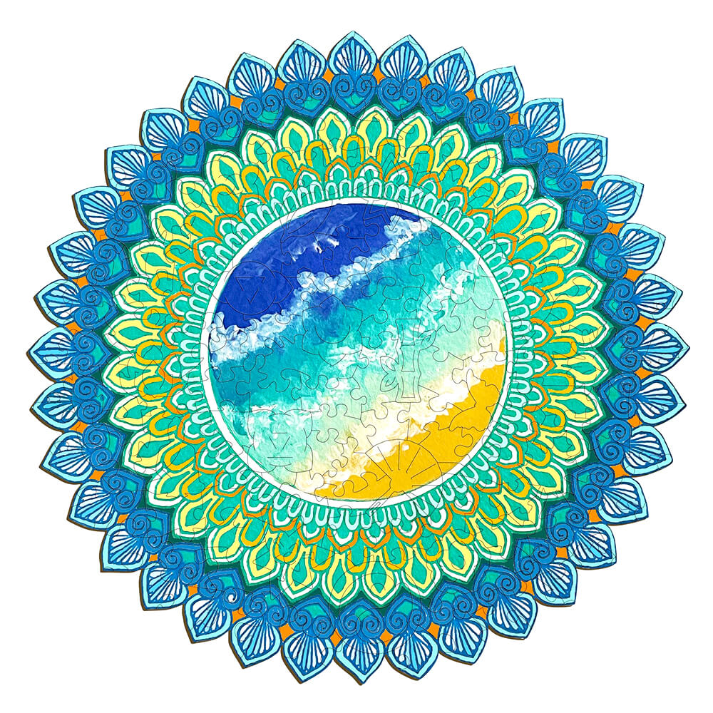 Puzzle En Bois - Mandala Pétales