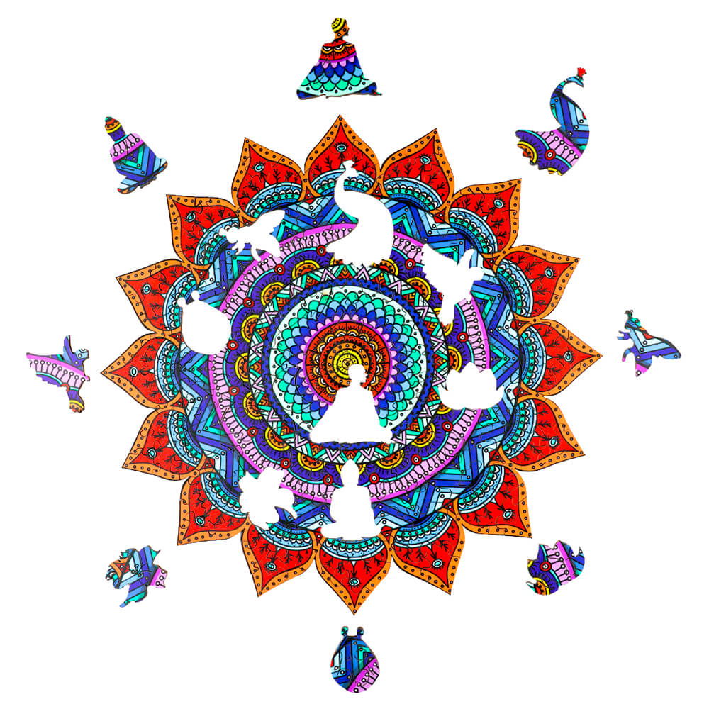 Puzzle En Bois - Mandala Universel