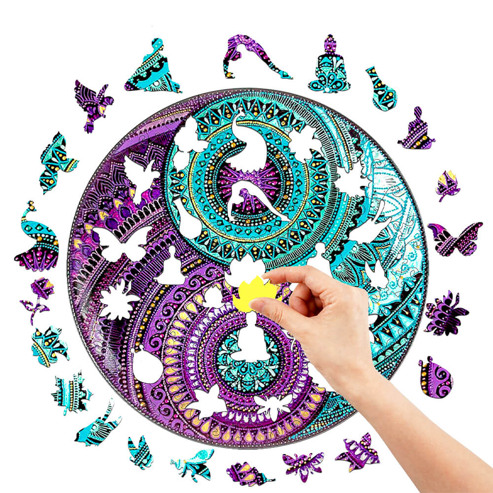 Puzzle En Bois - Mandala Yin Yang