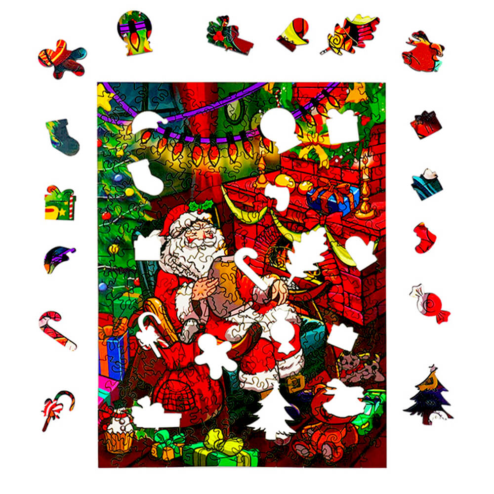 Quebra-cabeça de madeira - Boas Festas de Natal – Puzzl Wood