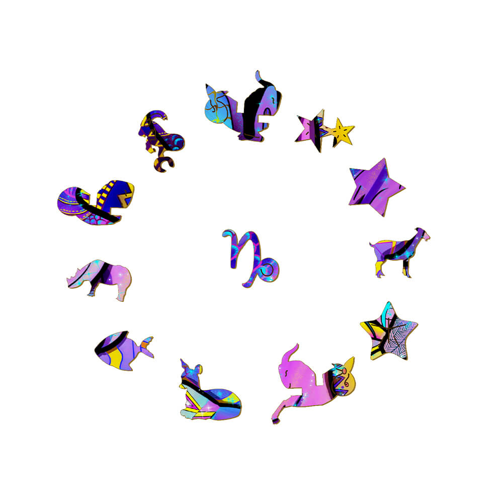 Puzzle En Bois - Capricorne Signe du Zodiaque