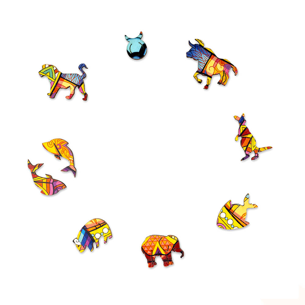 Puzzle En Bois - Taureau Signe du Zodiaque