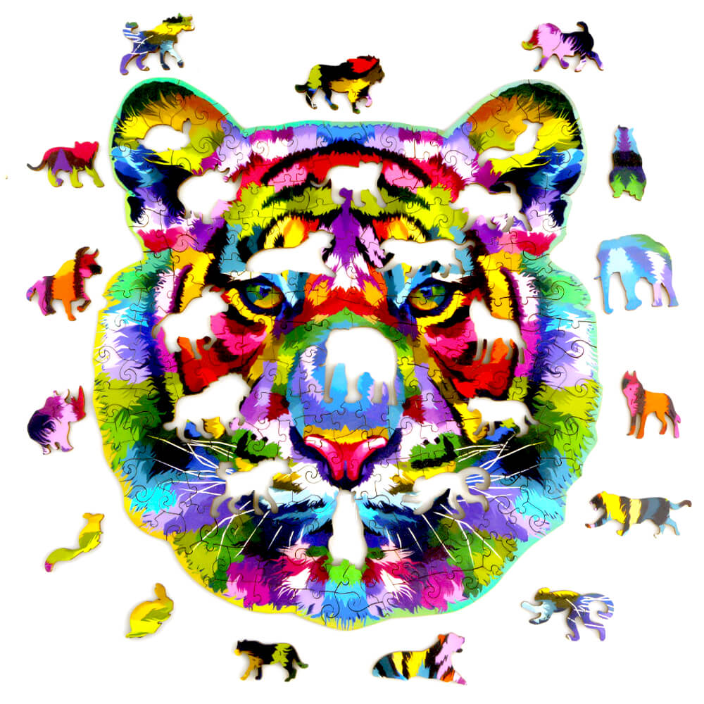 Puzzle En Bois - Tigre Éblouissant