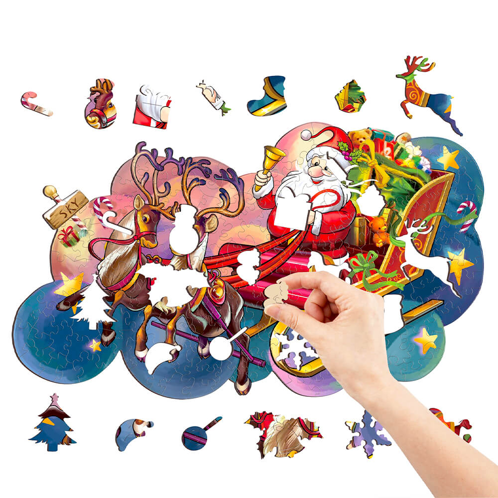 PUZZLE TRAINEAU DE NOEL