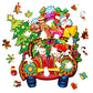 Puzzle En Bois - Voiture Père Noël