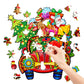 Puzzle En Bois - Voiture Père Noël